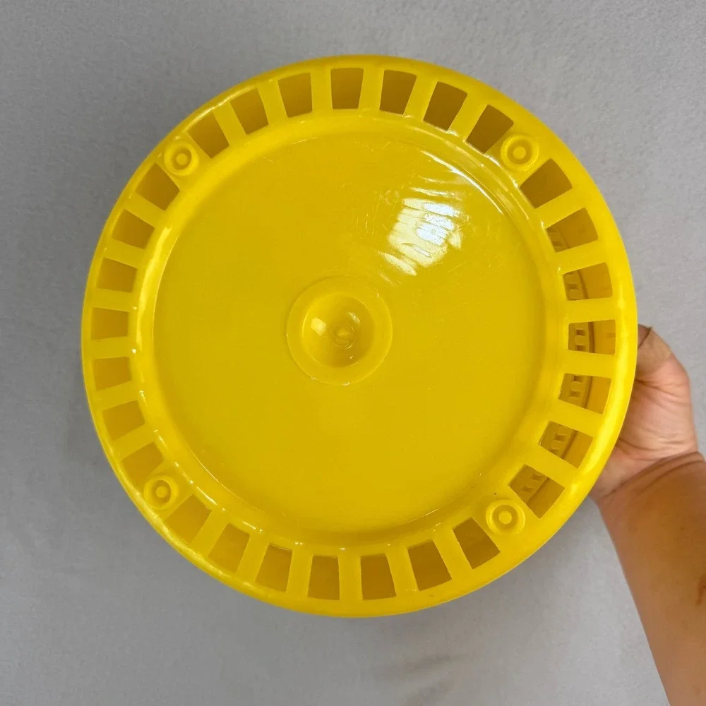 Vintage Yellow Salad Spinner Manual Hand Crank Vegetable Lettuce Dryer Retro 70s